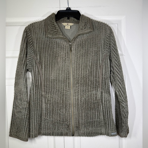 Woolrich Women’s Jacket Small Olive Green Cotton Corduroy Full Zip Small Petite - Picture 1 of 6